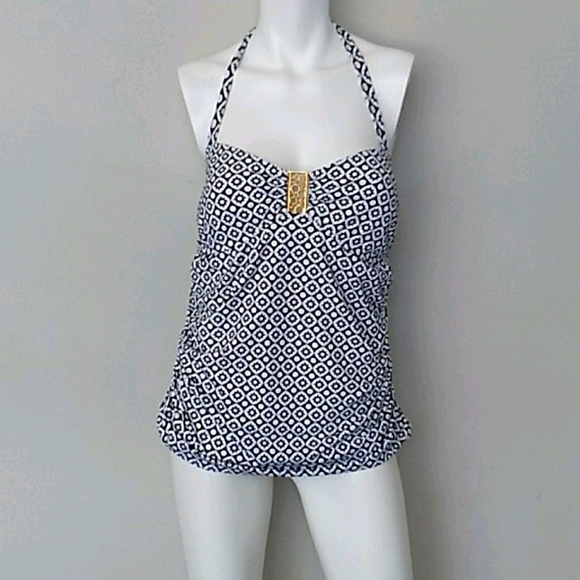 Anne Cole Other - Anne Cole Black/White/Gold Tankini Top. Size 8